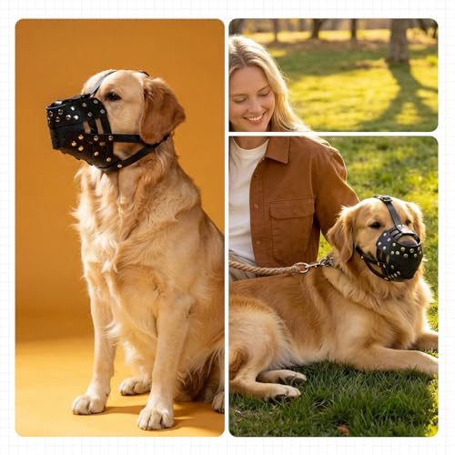 Pit Bull Dog Muzzle – Heavy Duty PVC Adjustable Anti-Biting Chewing Mouth Guard for Medium & Large Dogs,Rottweiler, Staffordshire Terrier, Lab. Grooming, Walking, Outdoor to Prevent Scavenging - size: L
