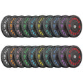 2" Bumper Plates Set Olympic Weight Plates for Barbell Strength Training | Papababe 2Inch Weights Plates Set, Floor Protective Plates, 20-600lbs Rubber Bumper Plates for Weightlifting, Bench Press - size: 650 LB SET, style: High Bounce