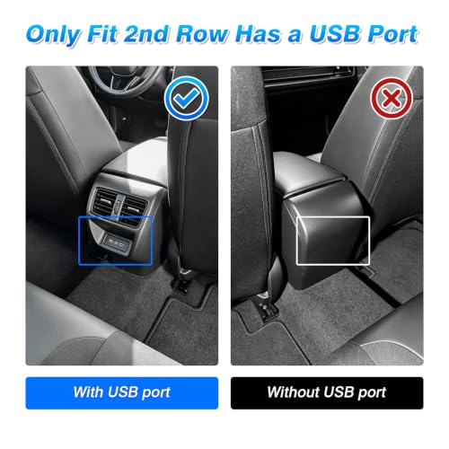 Civic Floor Mats - Floor Liner for Honda Civic 2022-2026 Sedan Hatchback Si (Include Sport, Not for Hybrid) & Acura Integra 2023-2026 Accessories (Only Fit 2nd Row Has USB Port) - size: 4)Honda Civic【22-26】 Acura Integra【23-26】