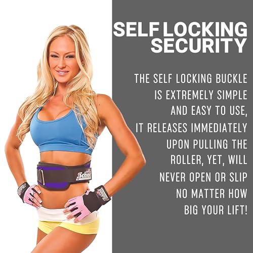 Schiek Sports Model 2004 Nylon 4 3/4" Weight Lifting Belt - Black - color: Purple, size: X-Small