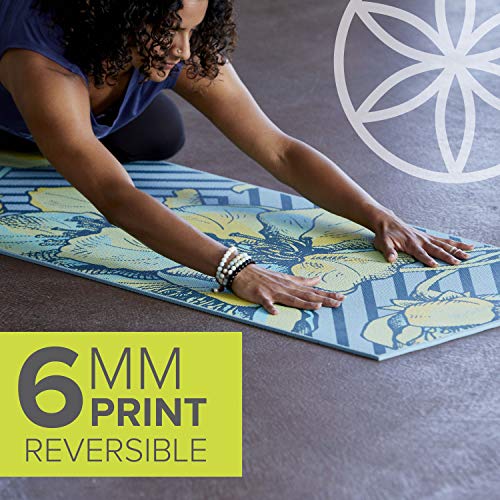 Gaiam Yoga Mat - Premium Print Reversible Extra Thick Non Slip Exercise & Fitness Mat for All Types of Yoga, Pilates & Floor Workouts - color: Spiral Motion