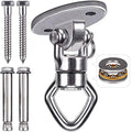 BeneLabel Swing Hanger with Bearing Swivel 800LB Capacity Stainless Steel Ceiling Mount Bracket Hanging Kit for Aerial Silks, Swings, Hammocks, Hanging Chair, Aerial Hoop, Heavy Bag, Yoga Swing - color: Oval Base Hanger(1 Pack)