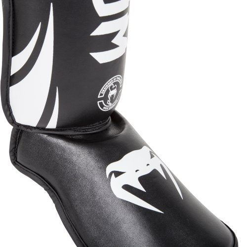 Venum Challenger Standup Shin Guards - color: Black/White, size: Medium