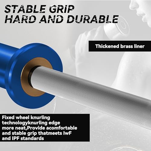 EVERYMATE 5LB Mini Barbell Bar Beginner Women Kid Barbell Total Body Workout Weighted Bar,for Strength Training, for Youth Children New Weightlifting - color: Blue Sleeves Sliver Bar, size: 10KG Junior Barbell