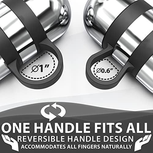 Synergee Cardio Hand Weights. Steel Hand Weights Dumbbell Set with Anti-Slip Silicone Finger Loop for Workout, Fitness, Training for Men and Women. Sold In Pairs. Available in 1lb, 1.5lb and 2lb Sets - color: 3LB Chrome