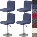 HFCNMY Bar Stool Covers with Backs,4 Pack Stretch Bar Stool Chair Covers,Jacquard Bar Stool Covers,Washable Bar Chair Covers Swivel Barstool Covers Slipcovers with Back Blue - color: Blue
