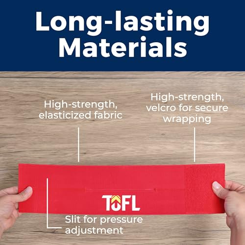 TOFL Baseball Glove Wrap Band for Mitt Shaping | Elastic Strap with Adjustable Closure for Pocket Forming & Storage | Youth & Adult Softball Mitt Care Accessory (Color & Quantity Options) - color: Red