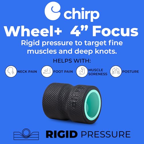Chirp Wheel+ Foam Roller, Back & Neck Pain Relief, Mint 4-Inch | Focus Neck and Back Roller, Foam Roller for Tension Headaches, Trigger Point and Pressure Point Massage, 4 Inch - size: 4" - Focus