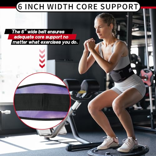 RitFit Weight Lifting Belt - Great for Squats, Lunges, Deadlift, Thrusters - Men and Women - 6 Inch Black/Camouflage - color: Galaxy, size: S(26"-32")