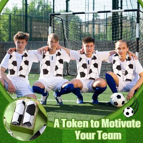 Hahafelt 24 Pcs Team Gifts, Including 12 Cooling Towels, 12 Drawstring Backpack Sports Party Favor for Teens Players Athletes Gifts Sport Supplies - style: Soccer Style
