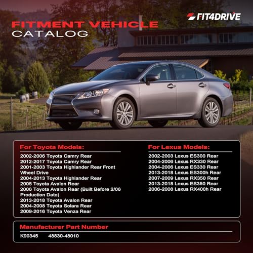 48830-48010 Zinc-Nickel Alloy Rear Stabilizer Sway Bar Links for Toyota Camry Highlander Avalon Solara Venza Lexus RX350 ES350 RX400H ES300 RX330 ES300H ES330 K90345 - color: K90345, size: Sway Bar Links