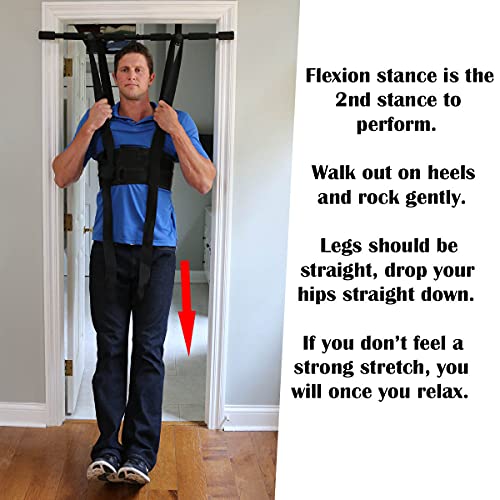 Sit and Decompress Back Stretcher with Pull Up Bar 3 Minutes A Day Lumbar Traction Spinal Decompression - (XLarge Harness) - size: X-Large