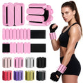Wrist Weights – Ankle Wrist Weights for Women & Men – Adjustable Weighted Bangles Set (1 lb Each) | Arm and Leg Weights for Yoga, Pilates, Running & Walking - color: Pink