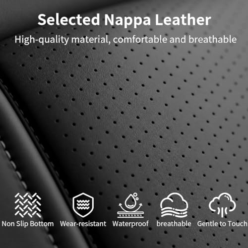 Umbrauto Car Seat Covers for Dodge RAM, Premium Nappa Waterproof Leather Seat Cushion Fits 2009-2026 RAM 1500/2500/3500 Crew Quad Mega Cab with Flat Bench,Full Set, Black - size: Full Set(Concave Front+Flat Rear)