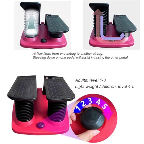 INTBUYING Mini Twist Stepper for Exercise Workout at Home with Resistance Bands Quiet Step Machine Portable with LCD Monitor and Non-Slip Pedals for Gym Home