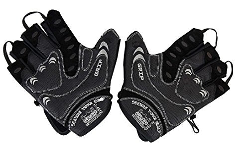 Weight Lifting Gloves 2017 Tips Protect Your Hands & Improve Your Grip Best Body Building Fitness Exercise Accessories (Black, Medium 7 5/8" - 8")