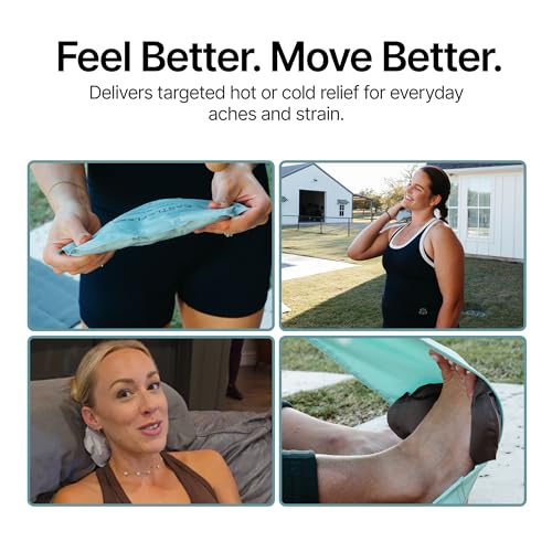 CastleFlexx Dual Hot & Cold Therapy Packs | Gel-Free, Flexible & Reusable for Neck, Shoulders, Joints & Muscles | Microwave & Freezer Safe | Ideal for Daily Relief - Ocean - color: Ocean