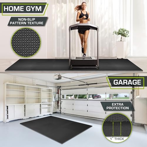 ProsourceFit Weaved Pattern Extra Thick Exercise Puzzle Mat 1-inch, EVA Foam Interlocking Tiles for Protective, Cushioned Flooring for Home and Gym Equipment; Black, 48 SQ FT, 12 Tiles - color: Black, size: 12 Pack (48 SQ FT)
