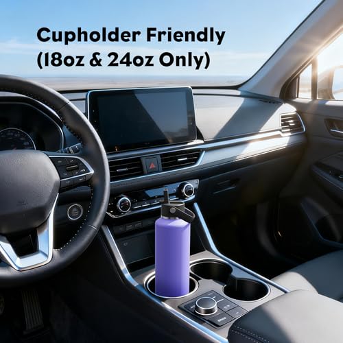 POWCAN 18oz Travel Water Bottle: Leakproof, Keep Cold 24H, BPA-Free, Lid with Handle, Insulated Water Bottle with Straw for School, Outdoors, Running, Camping, Gym, Playground, Teens (Violet's Tale) - color: Violet's Tale, size: 18 Ounces