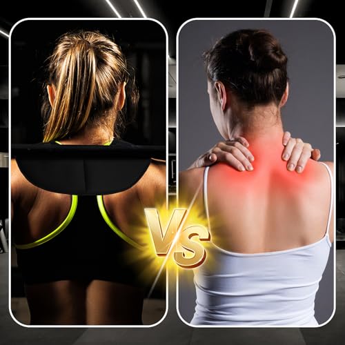 Barbell Pad Squat Bar Pad for Neck and Collarbone – Padded Weightlifting Neck Guard for Squats & Lunges – Adjustable Fit with Velcro – Injury Protection – Compact, Washable - color: Black, size: Small
