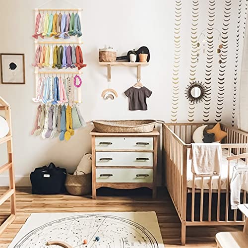 POVETIRE Headband Holder Head Bands Organizer for Girls, Headbands Hair Accessories Organizer Storage Wall Hanging Decor for Girls Room - color: 2Pcs-White-1
