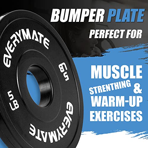 EVERYMATE Change Weight Plates 1.25LB 2.5LB 5LB Set Fractional Olympic Bumper Plates for Cross Training Steel Insert Strength Training - color: 17.5 LB(1.25+2.5+5), size: Black