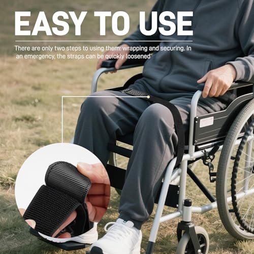 1PCS Wheelchair Thigh Leg Strap, Wheelchair Strap Seat Belt Leg Support Strap for Elderly Dementia Paralysis Parkinson's (1) - size: 1PCS No Handle