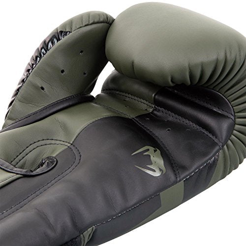 Venum Elite Boxing Gloves - color: Khaki/Black, size: 10-Ounce