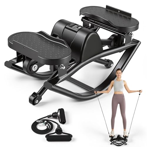 The Rock Stepper Side to Side, U-Shaped Low-Impact Mini Stepper, Quiet Lateral Rocking Step Machine, Compact Stair Stepper for Home Workout & Leg Glut