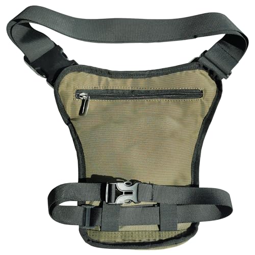 Thigh Pack, Larswon Leg Bag Thigh Pouch Bag Tactical Waist Bag Motorcycle Bag Waterproof - color: Holster- Army Green, size: Medium