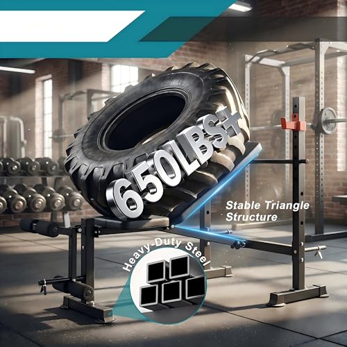 DUMOS Adjustable Weight Bench Set with Rack, 650LBS Foldable Bench Press | Easy Assembly Workout Set with Leg Extension Curl, for Indoor Exercise Home Gym - color: BLACK, size: 62''*37''*45''