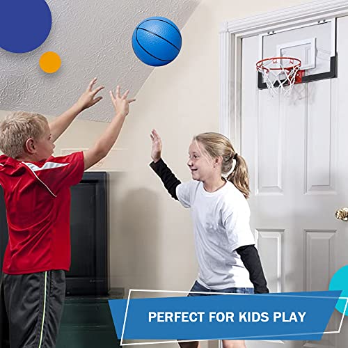 6" Mini Basketball for Mini Basketball Hoop, Small Replacement Ball for Over The Door Hoop, Little PVC Playground Pool Ball for Kids Toddler, Beach Indoor Outdoor Sport Game 3 PCS (Rainbow) - color: multicolored