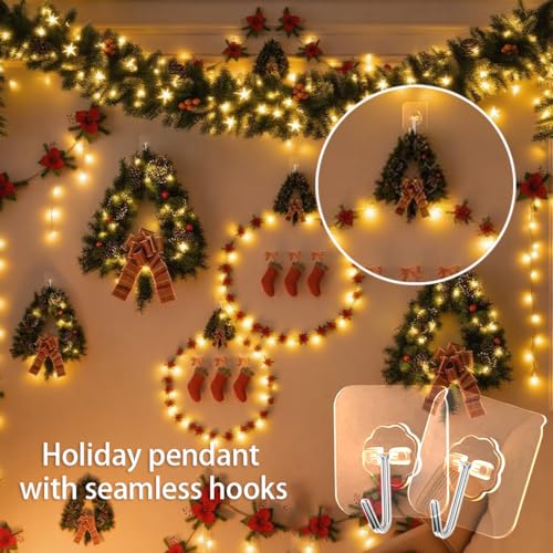 Adhesive Wall Hook, Set Heavy-Duty Thickened self-Adhesive Hook，16Pcs，44lb max Loading，Transparent, Waterproof, Bathroom, Outdoor, Kitchen, Doors, Practical Tools. - size: 2.8″*2.8″ 44lb max