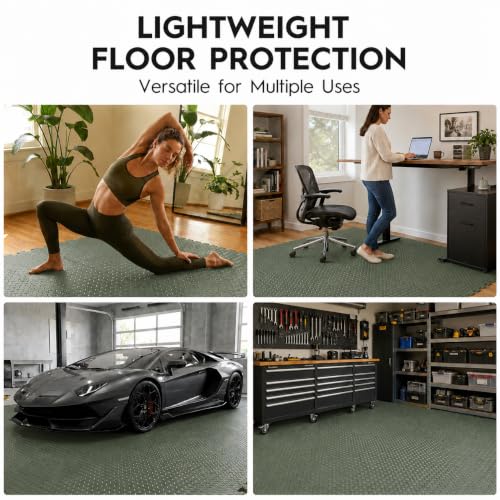 18pcs Puzzle Exercise Mat, 12.6"x12.6"x0.4", 18sqft EVA Interlocking Foam Floor Tiles, Protective, Water-Resistant Flooring for Home Gym & Workout Equipment - color: Citrus Green