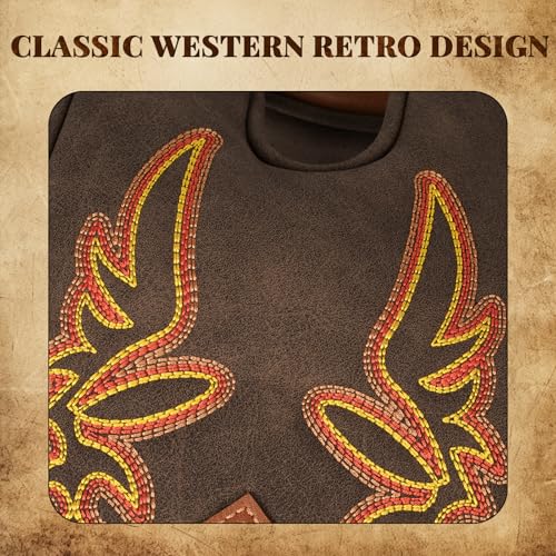 Craftsman Golf Cowboy Western Retro Brown Durable Golf Headcover Head Cover fits up to 460cc Driver for Fairway Wood Hybrids Rescue Putter Protector - style: DF3 putter cover