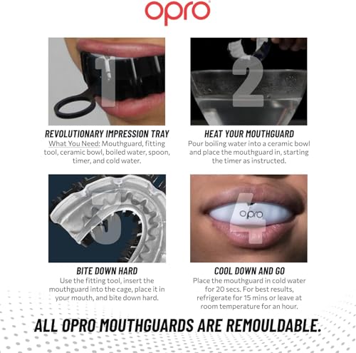 OPRO Official UFC Fighter Collection Islam Makhachev Instant Custom-Fit Mouthguard – Self-Fit Gum Shield for MMA, Boxing & Combat Sports - color: Islam Makhachev