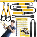 Home Resistance Training Kit, Resistance Trainer Exercise Strap with Poster | Includes Handles, Door Anchor and Carrying Bag for Home Gym, Bodyweight Resistance Workout Straps for Indoor & Outdoor