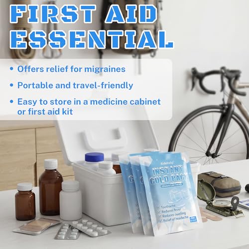 50 Pack Instant Cold Packs (4.3" x 5.9") - Disposable Ice Packs for Injuries | Cold Compress Ice Pack for Pain Relief, Swelling, Inflammation, Sprains, Toothache - Cold Pack for Athletes - size: 50 PACK