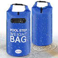 75 lb Heavy Duty Pool Ladder Weights - 2 Pack Pool Step Sand Bags for Above Ground Pools, Waterproof 500D PVC, Tear-Resistant Pool Stair Stabilizer to Prevent Floating, Blue - color: Blue, size: 75 lb