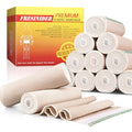 FRESINIDER Premium Elastic Bandage Wrap, 12 Pack 6" Cotton Latex Free Compression Bandage Wrap with Touch Closure at Both Ends, Support & First Aid for Sports, Medical, and Injury Recovery - color: 12 Pack X 6 Inches