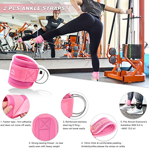 ATENTO 10Pcs Barbell Pad Set with Weight Lifting Belt, Thick Cushion Hip Thrust Pad for Bench Press, Lunges, Workout, Leg Exercise, Squat Bar Pad for Relief Pressure from Neck & Shoulder for Smith machine & Olympic Bars, with 2 Gym Ankle Straps, Hip Resis