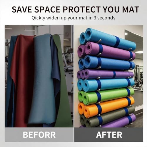 Yoga Mat Carrier Strap, Adjustable Thick Straps Sling for Carrying Large Mats, Stretching Band - color: Slap Band Blue
