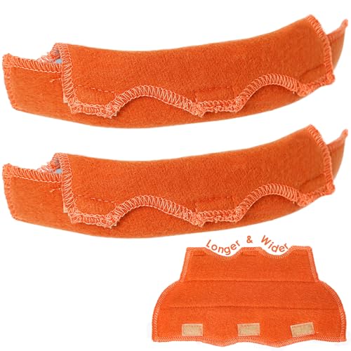 Aolamegs Safe Hard Hat Sweatband- Hard Hat Sweat Bands Washable, Hard Hat Liner Replacement, Flame Retardant Cotton Hard Hat Accessories Sweat for Welding Helmet, Construction Hats, Chainsaw Helmet - color: Orange 2PCS