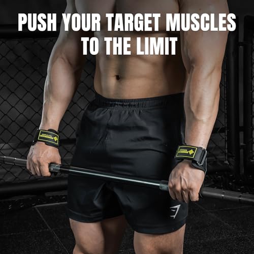 MANUEKLEAR Gym Straps Weight Lifting, Double Leather Lifting Straps for Men Deadlift with Cushion Wrist Loop, Gym Lifting Wrist Wraps for Weightlifting - color: One Size - Gray