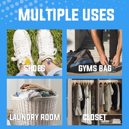 4 Pack Baking Soda Deodorizers, Fresh Scent Shoe Deodorizer Balls, Air Freshener for Home, Odor Eliminator for Closets Bathroom Pets, Up to 80 Days - size: 1 Count (Pack of 4)