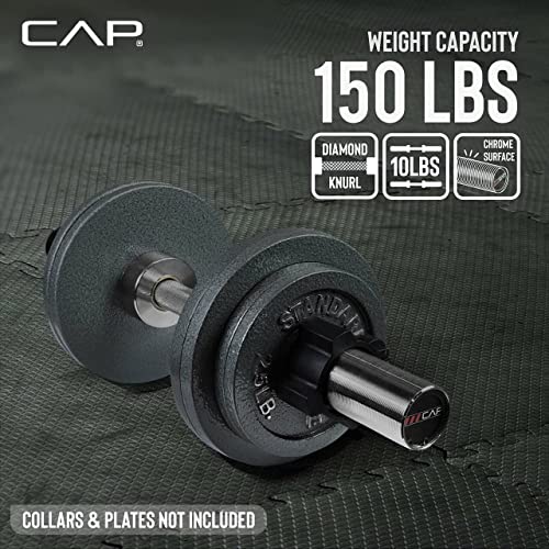 CAP Barbell Olympic Dumbbell Handles | Multiple options - style: Chrome No Collars