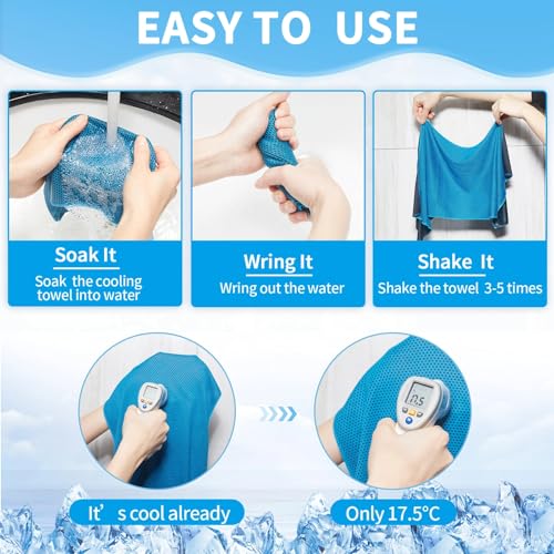 Honoson Cooling Towel Bulk - Neck & Face Cool Chilly Towels Microfiber Breathable Sport Sweat Rag for Gym, Yoga, Travel, Camping, Running, Outdoor - color: Multicolor, size: 32"x12"
