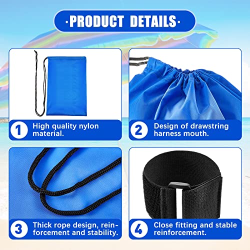 Saintrygo 2 Pack Sandbags for Beach Umbrella Heavy Duty Summer Canopy Tent Sandbags, Fillable Portable Windproof Weight Bag for Outdoor Canopy Legs, Tent Universal Sand Anchor Weights