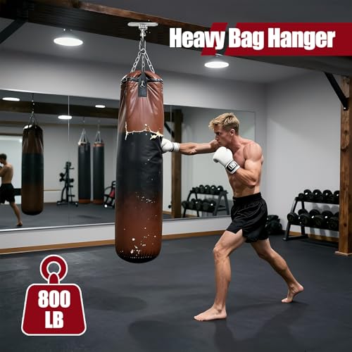 Heavy Bag Hanger,Stainless Wall Ceiling Mount Hook 180°/360° Rotation Wood Beam Holder Body Weight Strength Training Systems, Aerial Yoga Swing & Hammock - size: 4-holes + buckle with 180° + 360° rotation