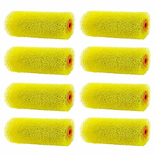 8 Pcs Textured Paint Roller Covers, 4 inch Medium Textured Brushes | Foam Drywall Texture Paint Rollers, House Paint Roller Covers for Art Painting Walls Ceilings - size: 4",8pcsMEDIUM